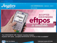 Tablet Screenshot of anystoregiftcard.com.au